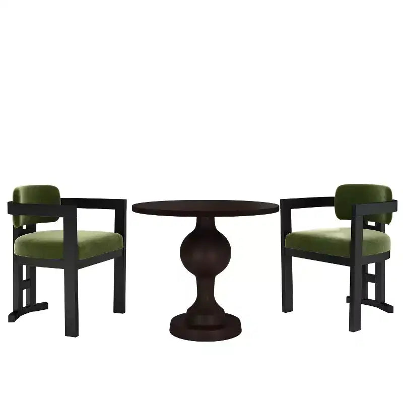 Christopher Knight Home Jace 3 Piece Birch Wood and Aluminum Upholstered Dining Set