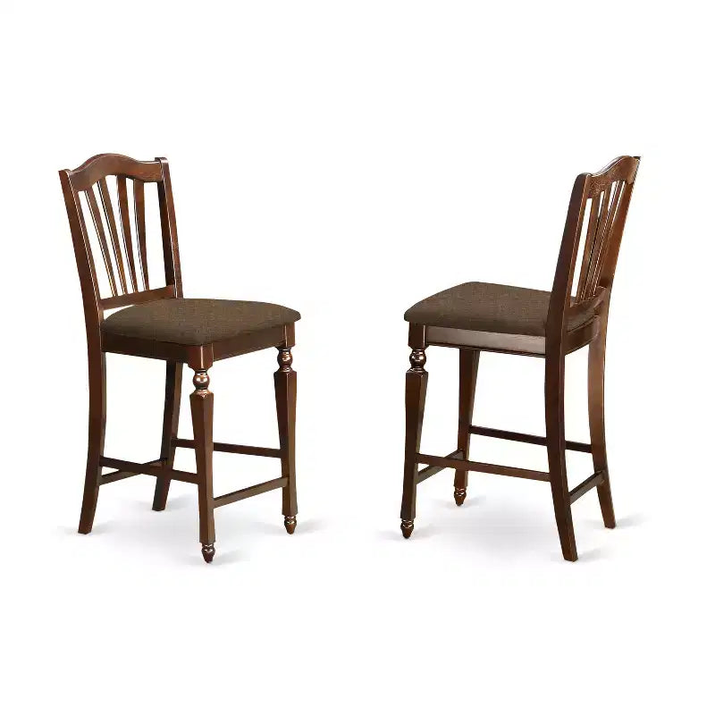 HomeStock Counter Height Dining Set Black Square Table with Butterfly Leaf & 8 Chairs