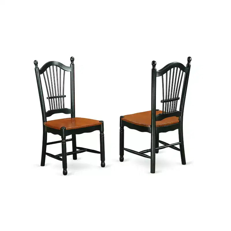 HomeStock Kenley 7 Piece Dinette Set Black Cherry Finish