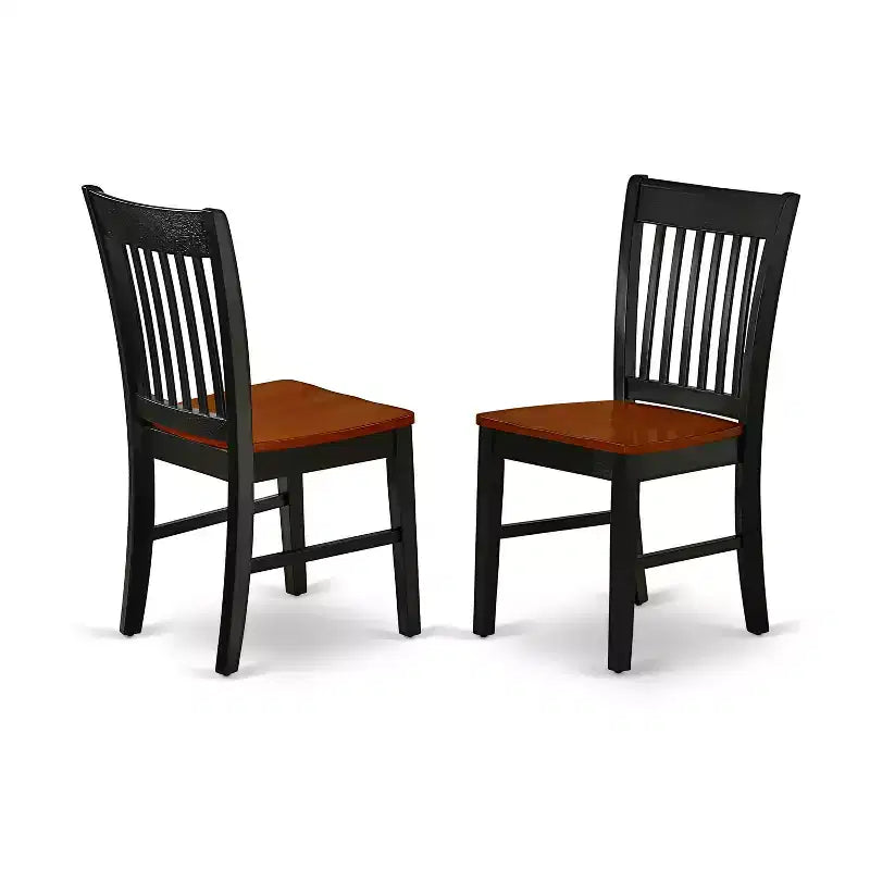 HomeStock 3 Piece Dinette Set Black Cherry Finish Small Kitchen Table Chairs