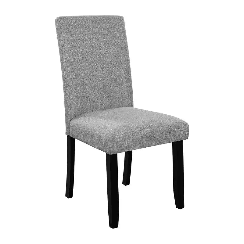5 Piece Round Dining Table Set for 4, Modern Marble Dining Table and 4 High Back Upholstered Chairs