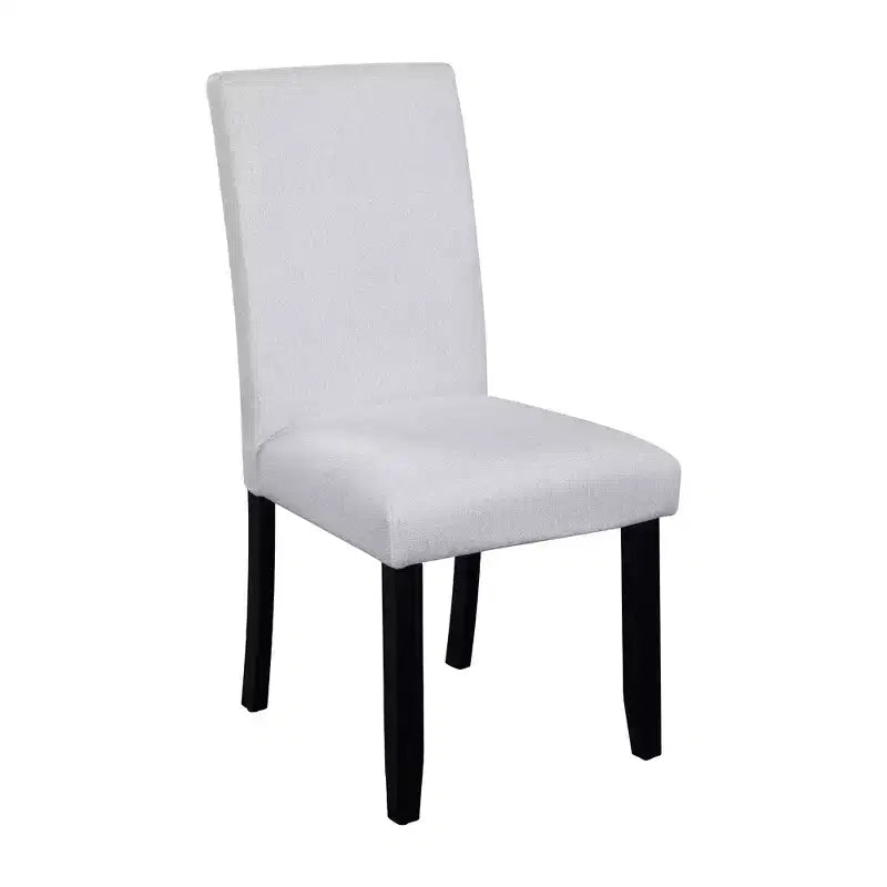 5 Piece Round Dining Table Set for 4, Modern Marble Dining Table and 4 High Back Upholstered Chairs