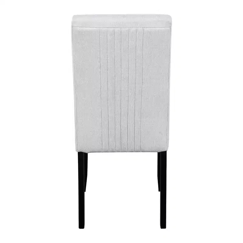5 Piece Round Dining Table Set for 4, Modern Marble Dining Table and 4 High Back Upholstered Chairs