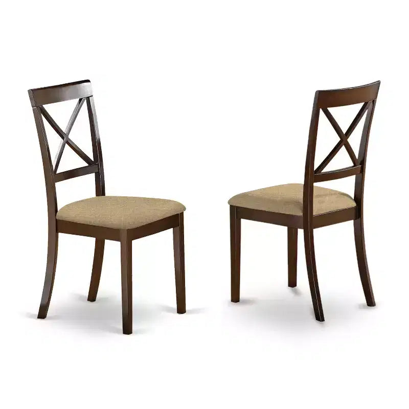 HomeStock Belmont Kitchen Table Set- Table Plus 2 Dining Chairs, Cappuccino
