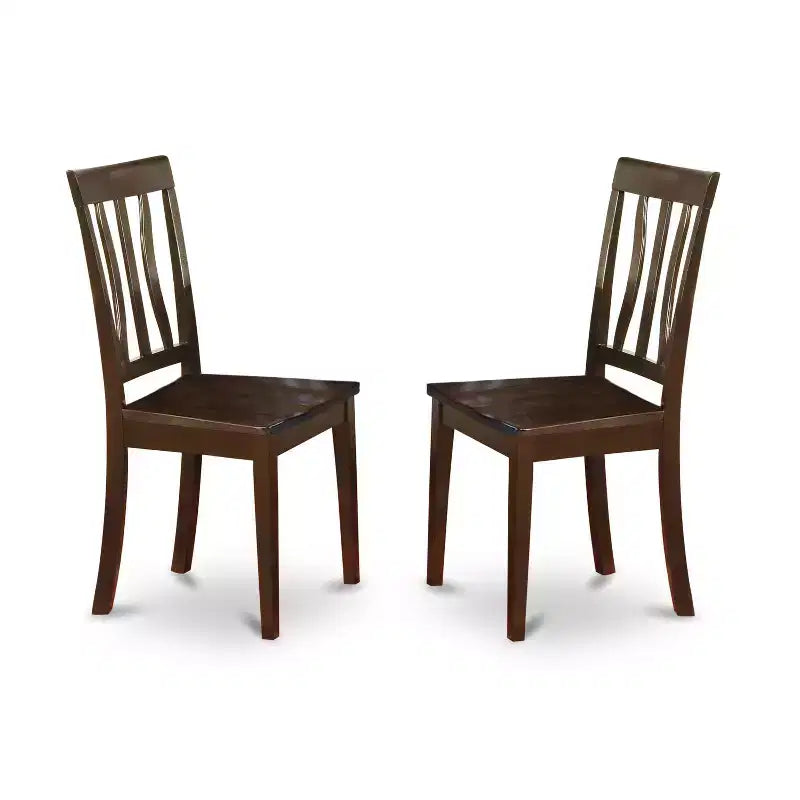 HomeStock Belmont Kitchen Table Set - Table And 2 Dining Chairs, Cappuccino