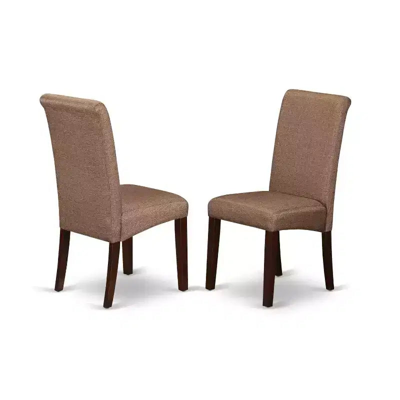HomeStock 5-Pc Mahogany Finish Solid Wood Top - Dining Room Set - Seats 4