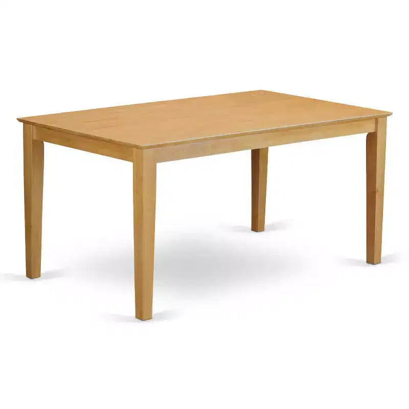 HomeStock 5-Piece Rectangle Natural Oak Finish Solid Wood Top Dining Table with 2 Benches, 2 Chairs