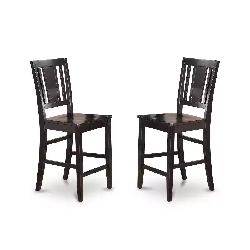Counter Height Dining Set - 3 Piece Table & Chair Set - Modern Kitchen Pub Set - 30x48 Inch Table