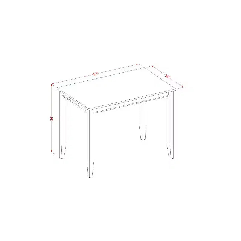 Counter Height Dining Set - 3 Piece Table & Chair Set - Modern Kitchen Pub Set - 30x48 Inch Table