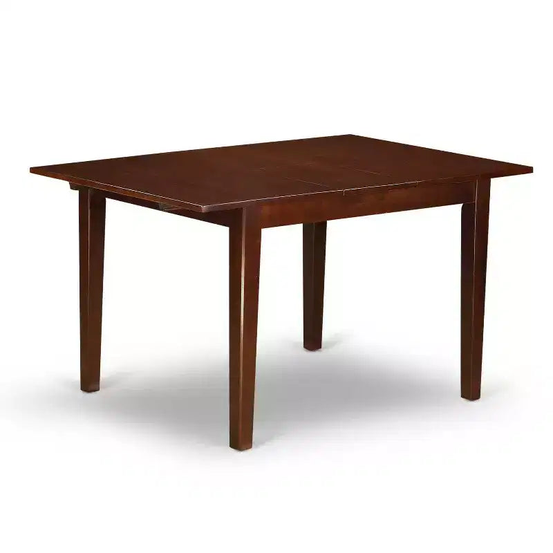 Mediterranean Dining Set - 3pc Rectangular Table w/ Leaf & 2 Parson Chairs - Cream Linen Fabric