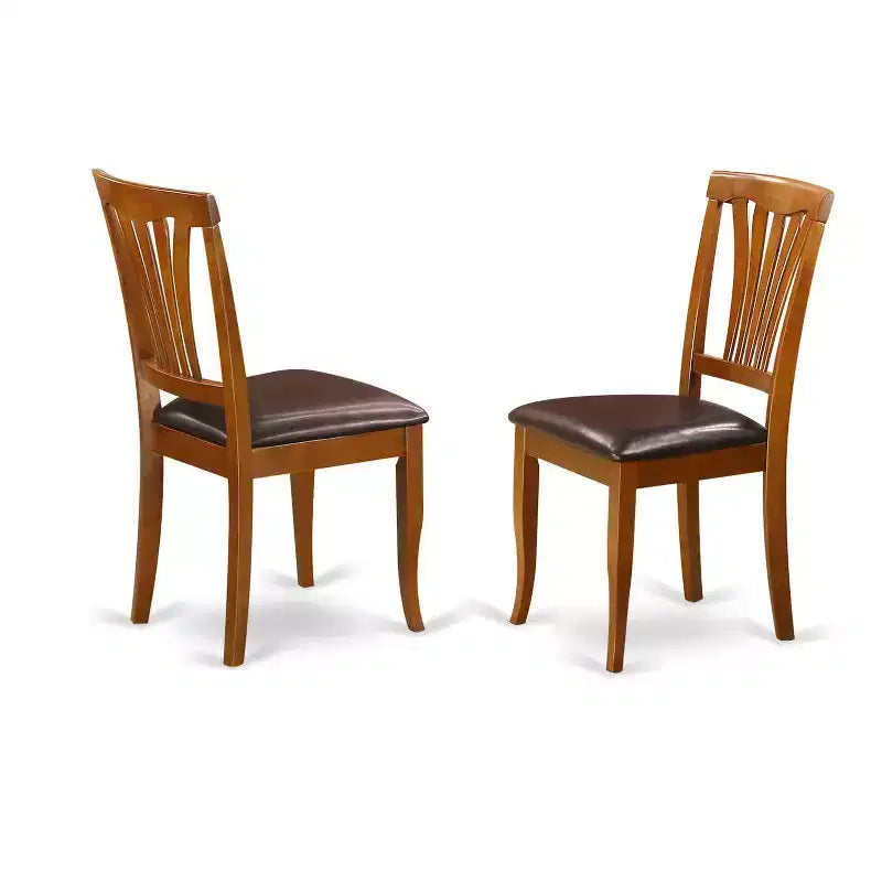 Modern Dining Set - 7 Piece Kitchen Table with Chairs - 36x54 Inch Rectangle Table & Faux Leather Seats