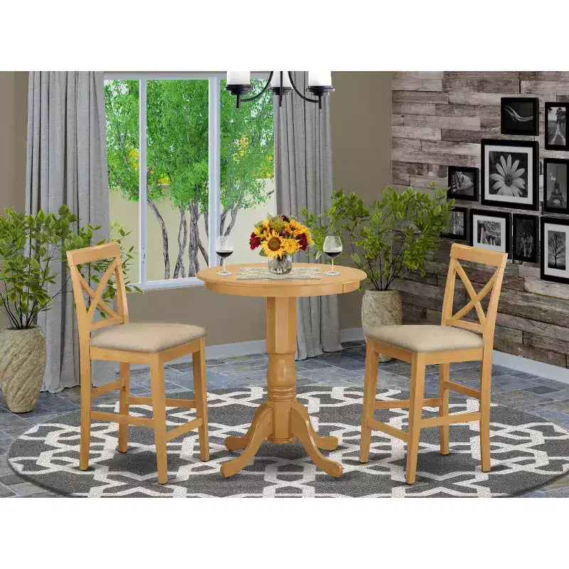 Counter Height Table Set - Dinette Chairs & Pub Table - Modern Kitchen Dining Set