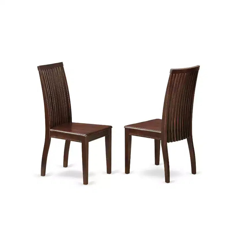 Mountain Lodge Dining Set 36 Inch Table & 2 Wood Chairs - Rustic Farmhouse Kitchen Furniture