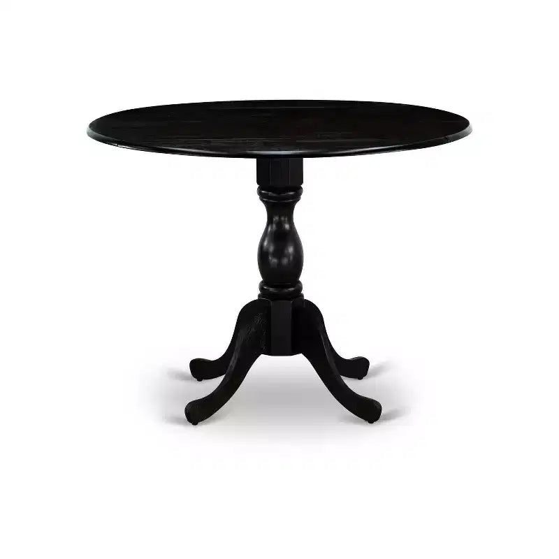 HomeStock 5-Piece Natural Oak Finish Solid Wood Top Dining table with 4 Chairs with Drop Leaf Lattice Back
