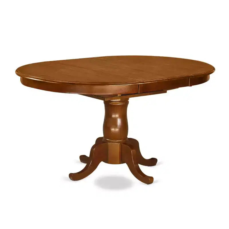 5 Piece Dinette Set - Oval Table & 4 Chairs - Saddle Brown Dining Room Set