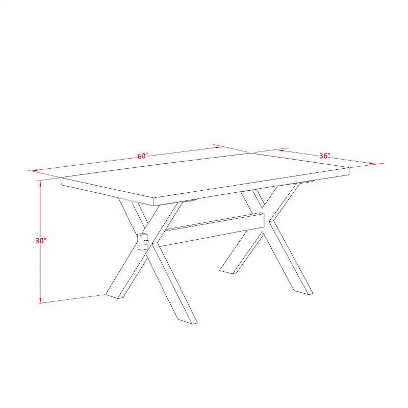HomeStock 5-Piece Distressed Jacobean Finish Solid Wood Top Dining Table with 4-Upholstered Chairs