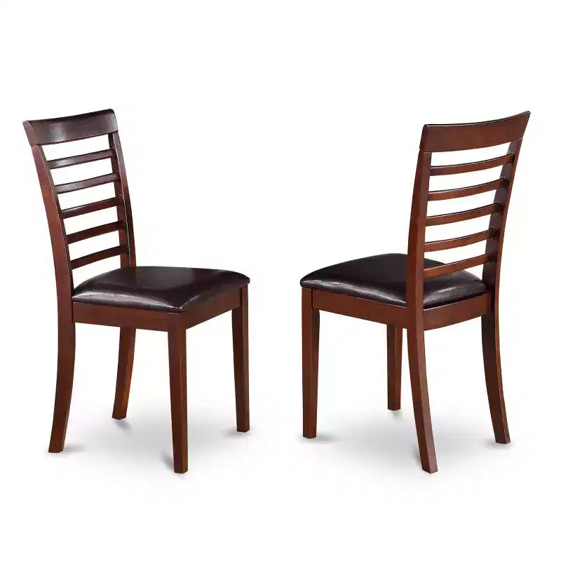 5-Piece Dinette Set - Square Table & Chairs - Mahogany Finish - Kitchen Dining Room Set