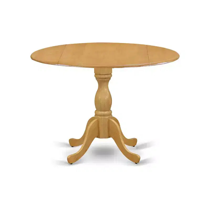 3-Piece Natural Oak Finish Solid Wood Top - Dining Room Set with High Back (Seats-4)