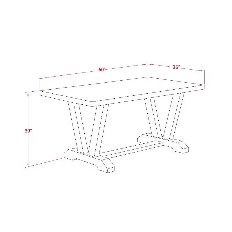 HomeStock 5-Piece Rectangle Wire Brushed Linen White Finish Solid Wood Top Dining Table with 4 Parson Chair