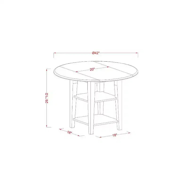 Modern Dining Set 3pc - Round Table & 2 Parsons Chairs - 42 Inch - City Chic Design