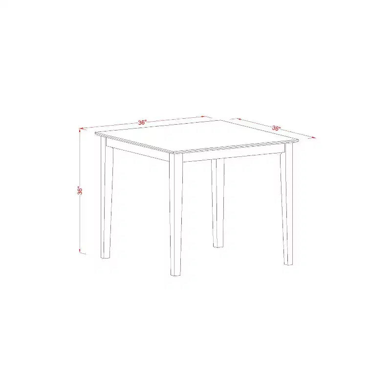 Counter Height Pub Set - 3 Piece Dinette Table & Chairs - Small Space Dining Set - Linen White