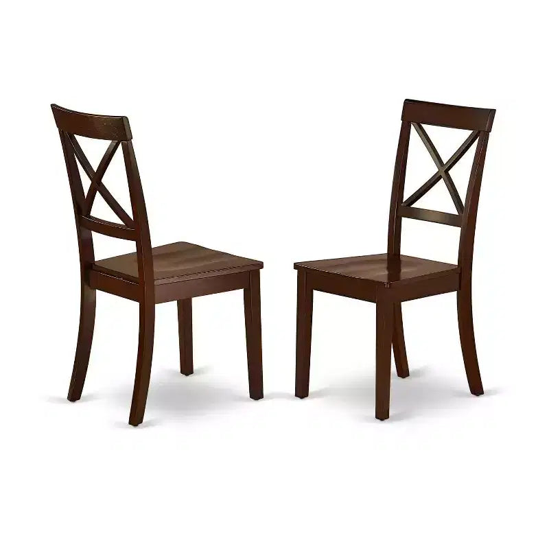 Round Dining Table Set 3pc 42 Inch Table w/ Drop Leaves & 2 Kitchen Chairs