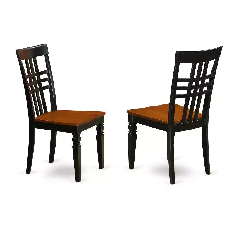 Round Dining Table Set - 3 Piece Kitchen Table with Chairs, 42 Inch, Black Cherry Finish