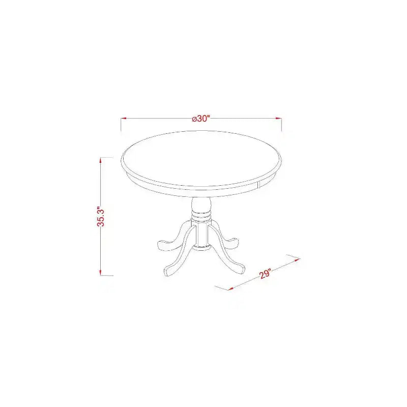 Kitchen Table Set - Counter Height Table & 4 Chairs - Elegant Dinette Set for Small Spaces