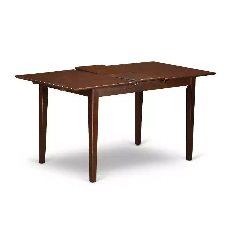 Asian Dining Room Set - 6 Piece Table & Chair Set - Solid Wood Kitchen Table with Bench