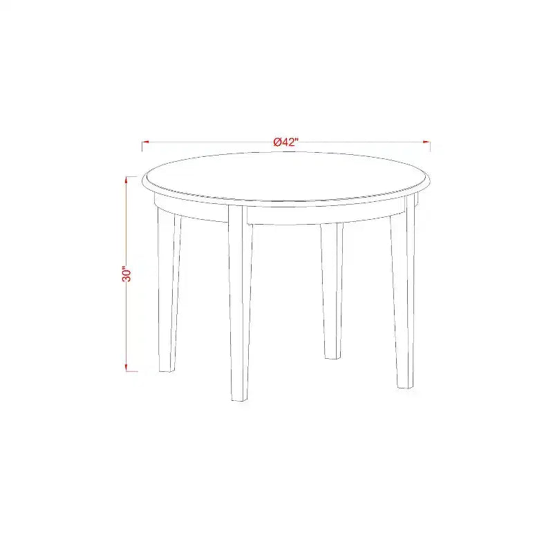 Retro Kitchen Dining Set - 5 Piece Table & Chairs - Solid Wood Dinette Set - Modern Farmhouse Style