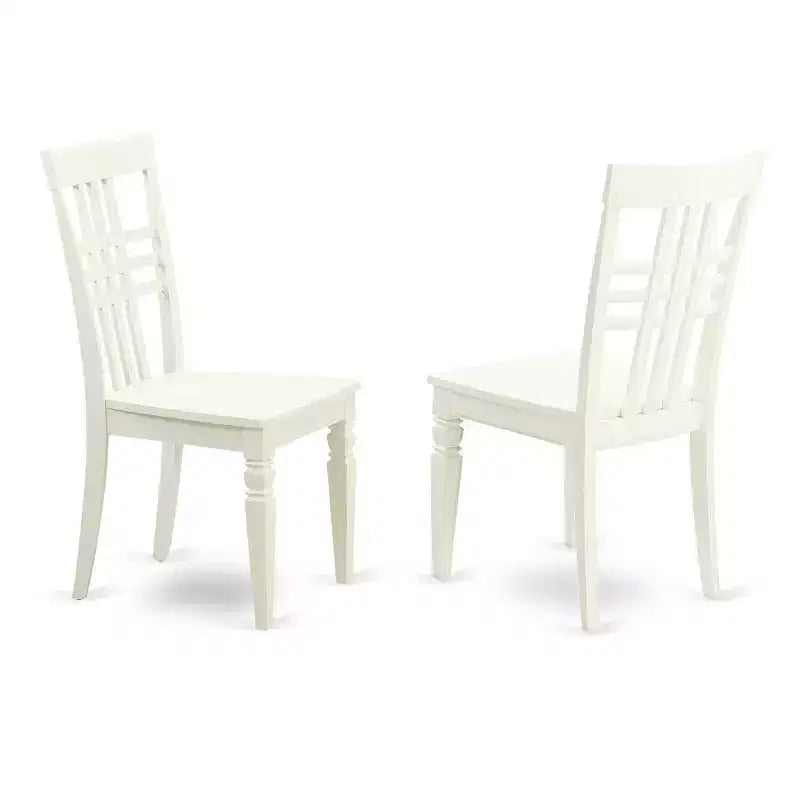 HomeStock 5-Piece Rectangle Linen White Finish Solid Wood Top Dining Table with 2 Benches, 2 Chairs