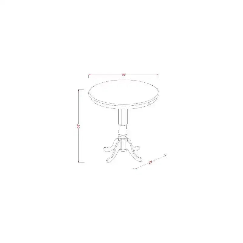Counter Height Dining Set - 5 Piece Table & Chair Set - Modern Kitchen Dining Room Furniture