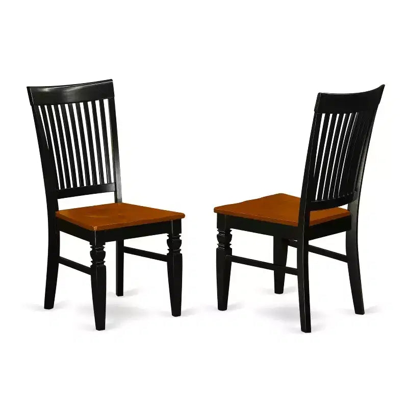 Modern Round Dining Set - 5 Piece Kitchen Table & Chair Set - 42 Inch Table, Black Cherry Finish