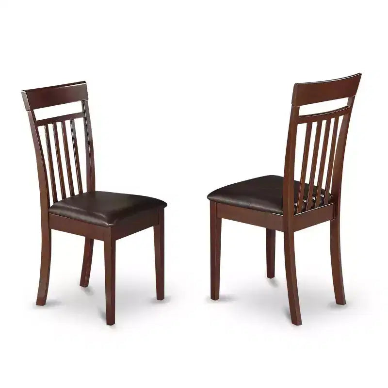 Modern 6 Piece Dining Set - Wood Table & Faux Leather Chairs - Bench Included - 32x60 Inch