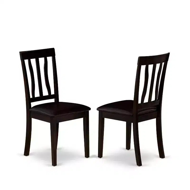 5-Piece Cappuccino Solid Wood Top - Dining Room Set - Seats 4