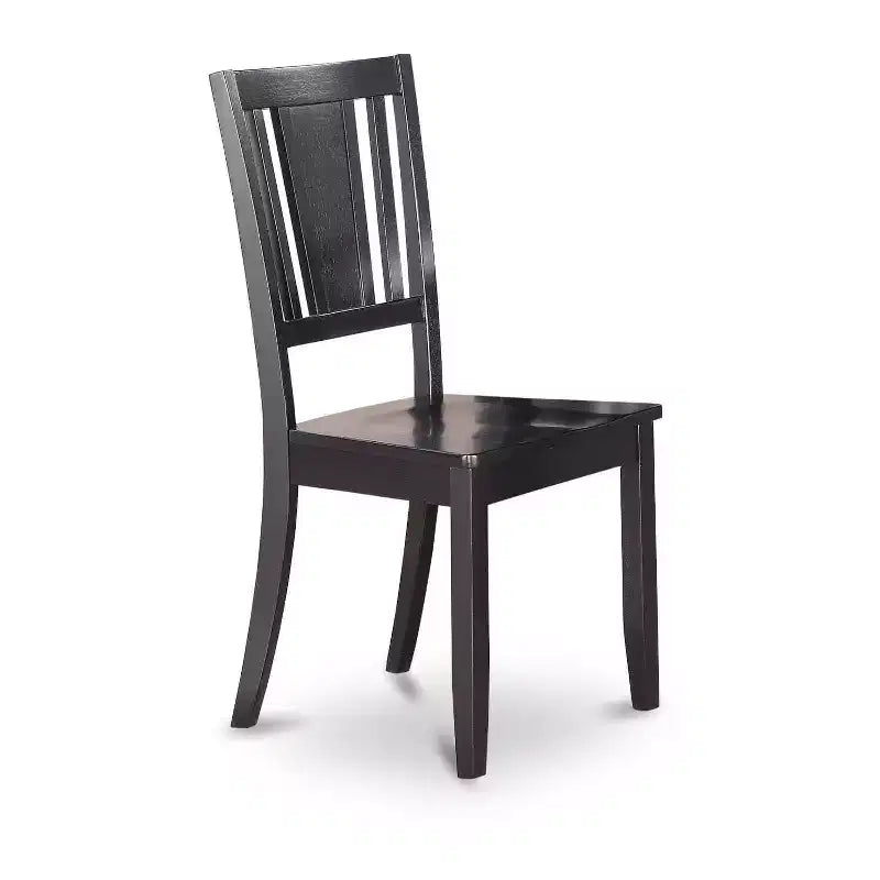 HomeStock 3-Piece Black and Cherry Finish Solid Wood Top-Dining Room Set-Seats 4