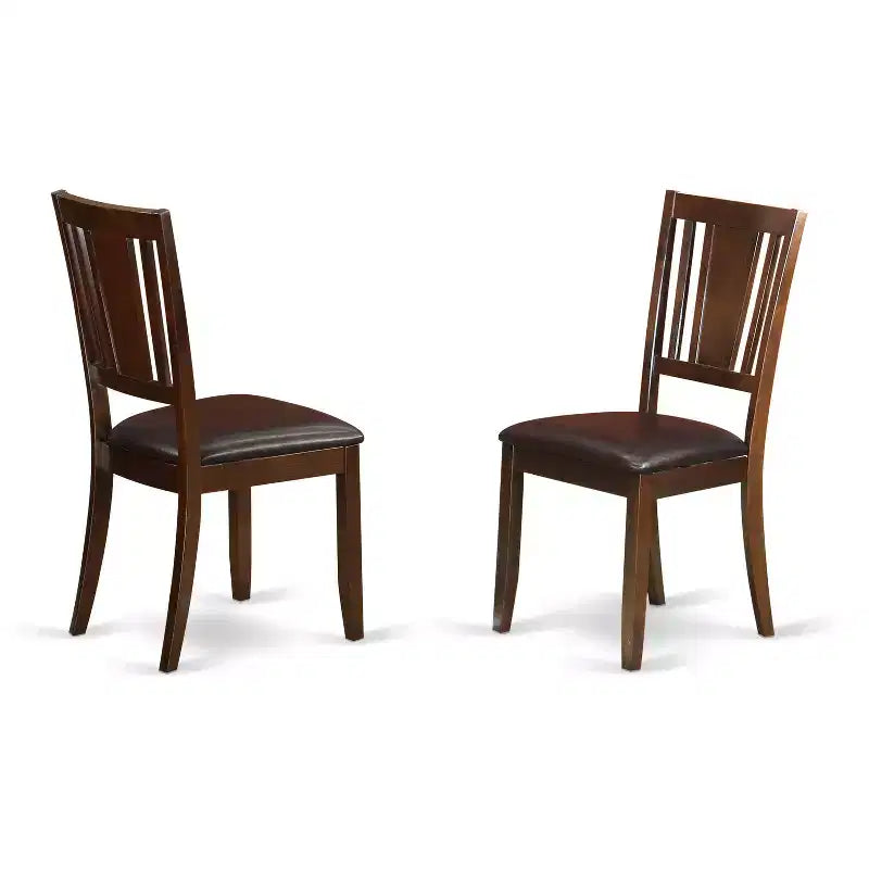 Asian Fusion Kitchen Table Set - Dining Table with 4 Chairs & Bench - Modern Dining Room Furniture