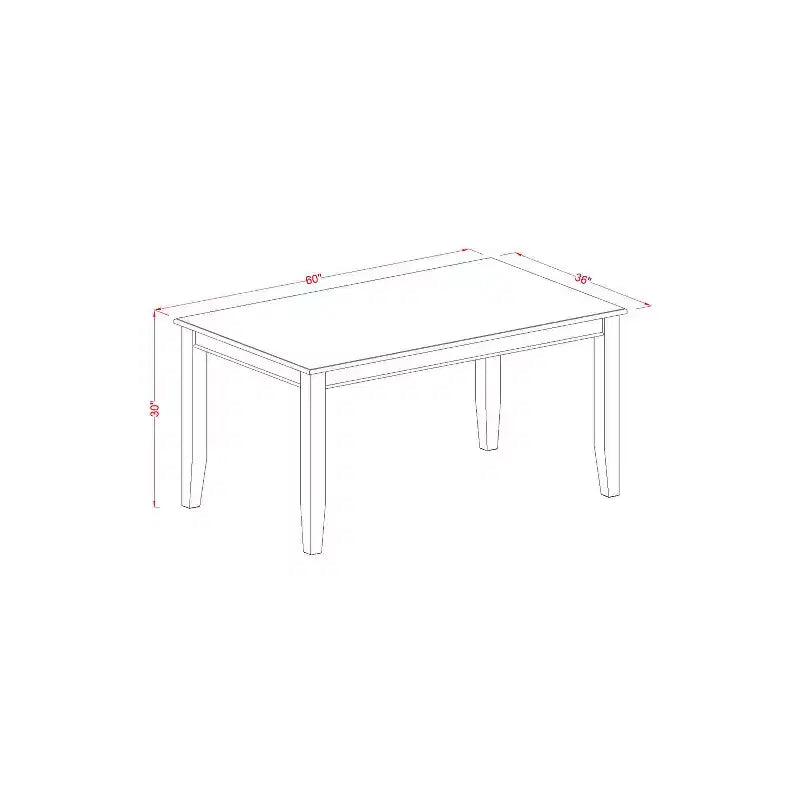 Asian Fusion Kitchen Table Set - Dining Table with 4 Chairs & Bench - Modern Dining Room Furniture