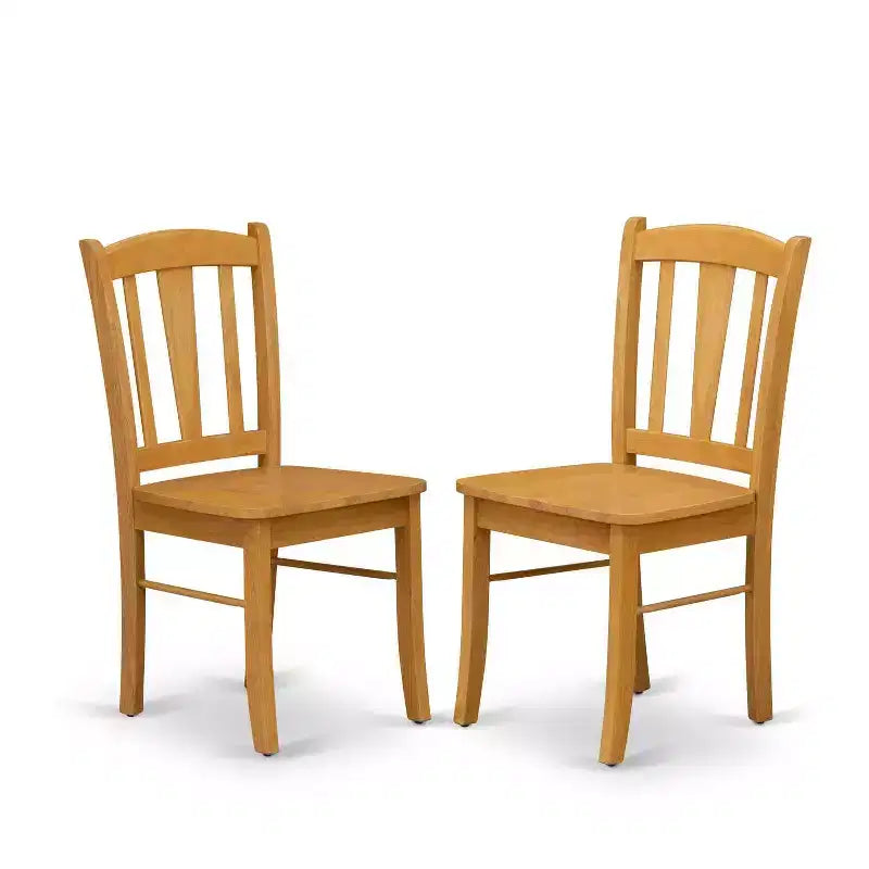 HomeStock 5-Pc Natural Oak Finish Solid Wood Top - Dining Room Set with Dropleaf - Seats 4