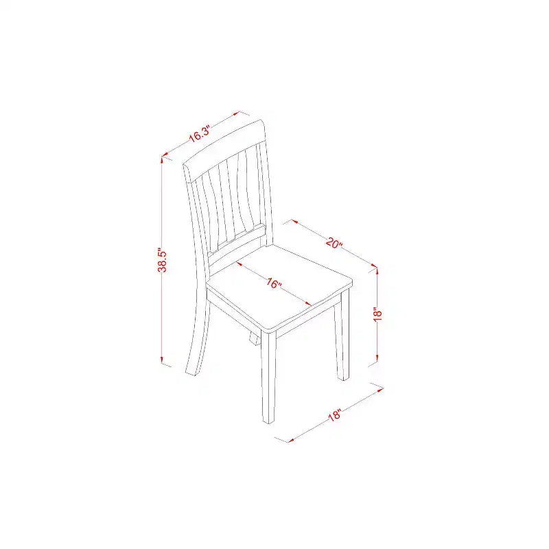 Round Kitchen Dinette Set - 42 Inch Table & 4 Chairs - Modern Dining Room Set