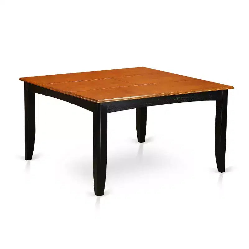 HomeStock 5-Piece Square Black and Cherry Finish Solid Wood Top Dining table with 4-Chairs