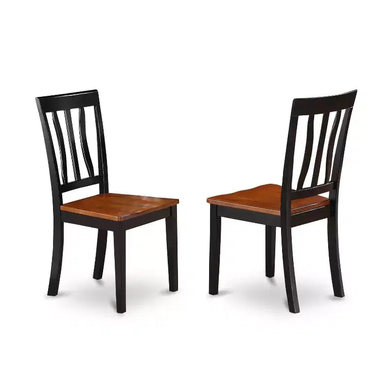 5 Piece Dinette Set - Dining Table with Leaf & 4 Chairs/Benches - Black Cherry Finish