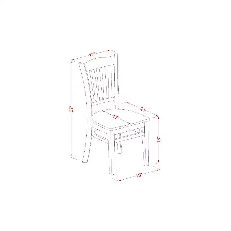HomeStock 5-Pc Linen White Finish Solid Wood Top - Dining Room Set - Seats-4