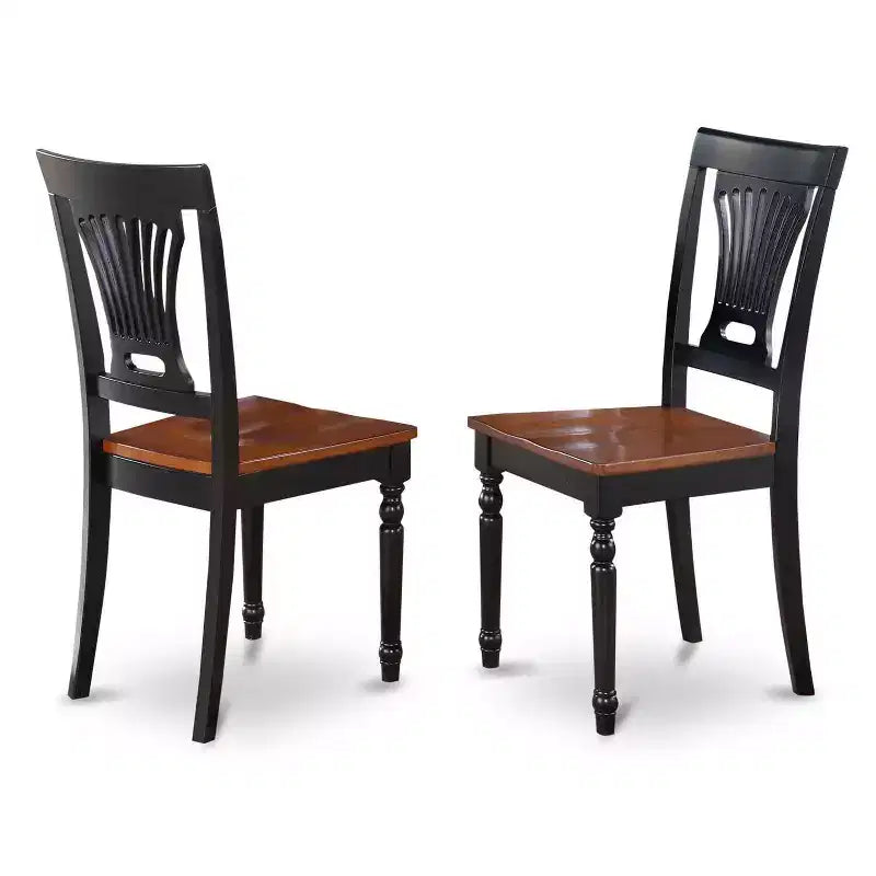 HomeStock 6-Piece Rectangle Black and Cherry Finish Solid Wood Top Dining Table with 1-Bench and 4-Chairs