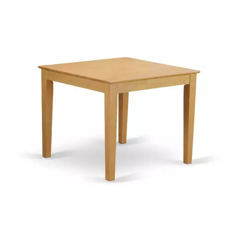 Square Dining Set 5Pc - 36 Inch Table w/ Parsons Chairs - Linen Fabric - Modern Farmhouse Style