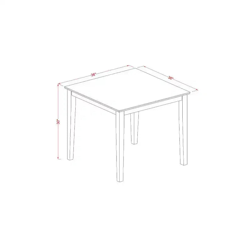 HomeStock 3-Piece Natural Brown Oak Finish Solid Wood Top Dining Table Set