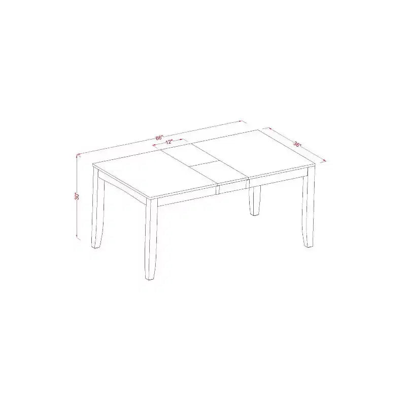 Nordic Dining Set - Rectangular Table & Chairs - Modern Kitchen Set