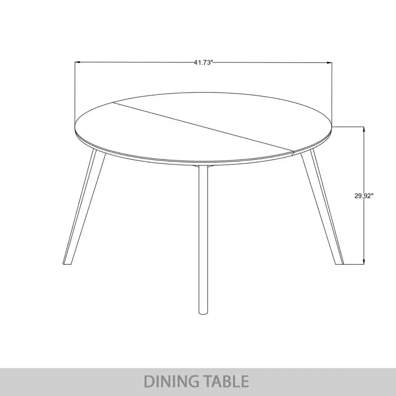 ChaletPosh 5 Pieces Dining Set with Linen Cover Dining Chair