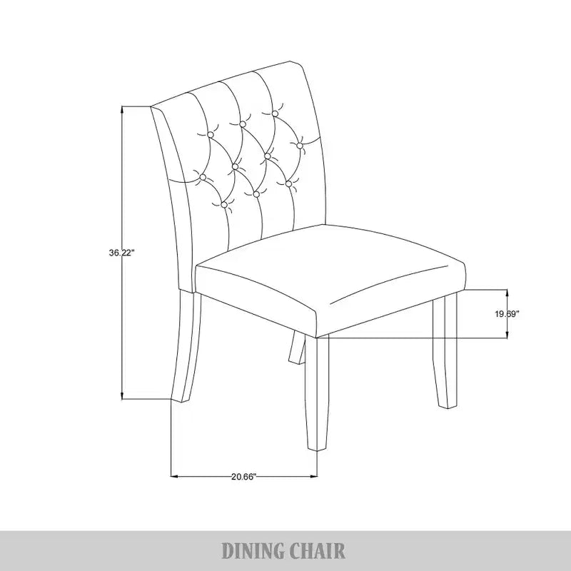 ChaletPosh 5 Pieces Dining Set with Linen Cover Dining Chair