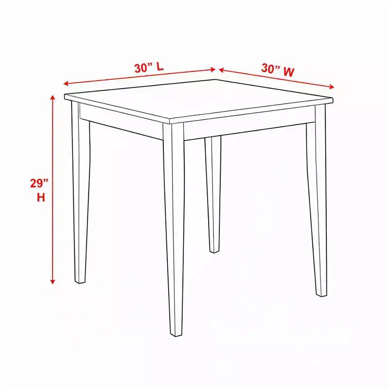 Kings Brand Furniture Kurmer 3 Piece Dining Set Natural Oak